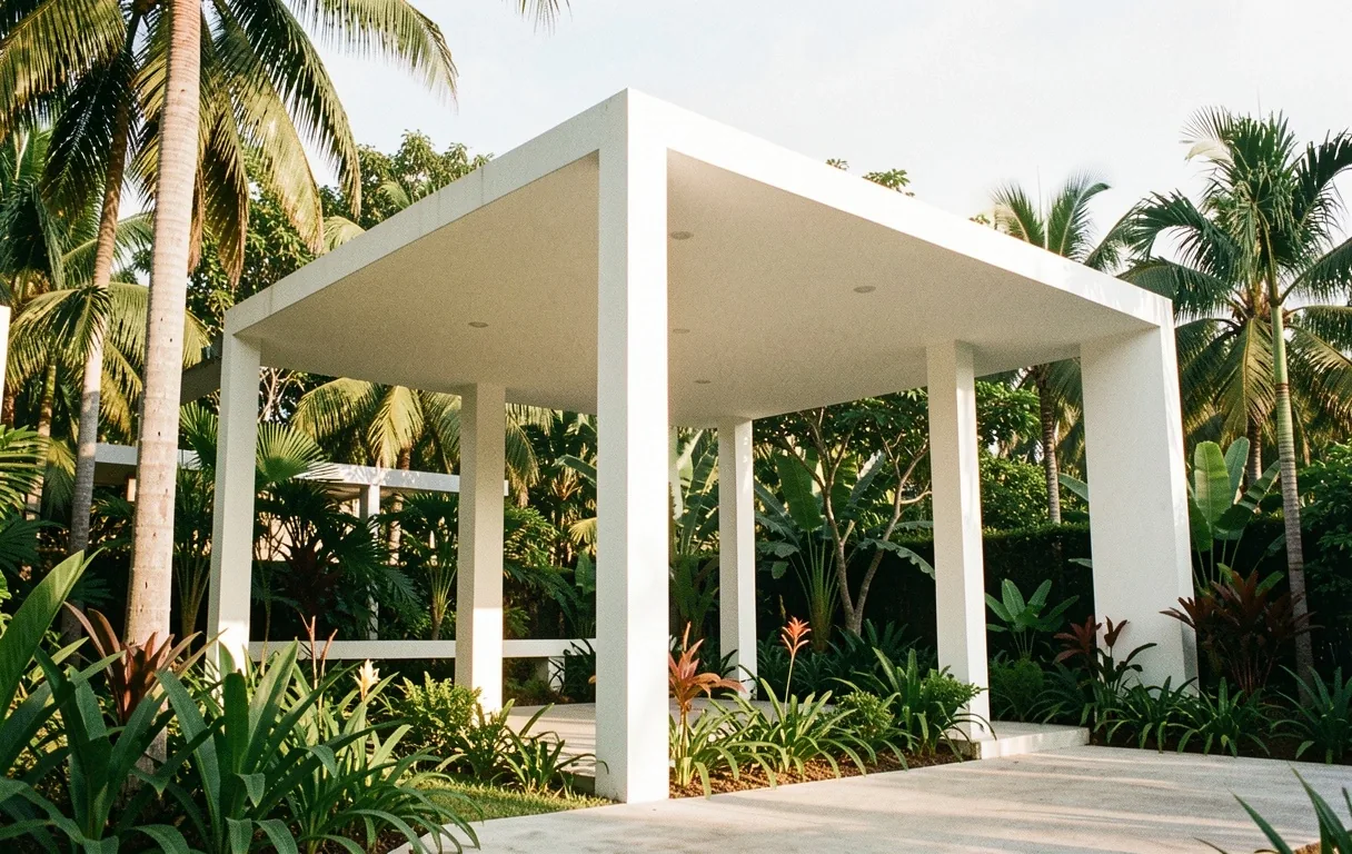 Botanical pavilion landscape
